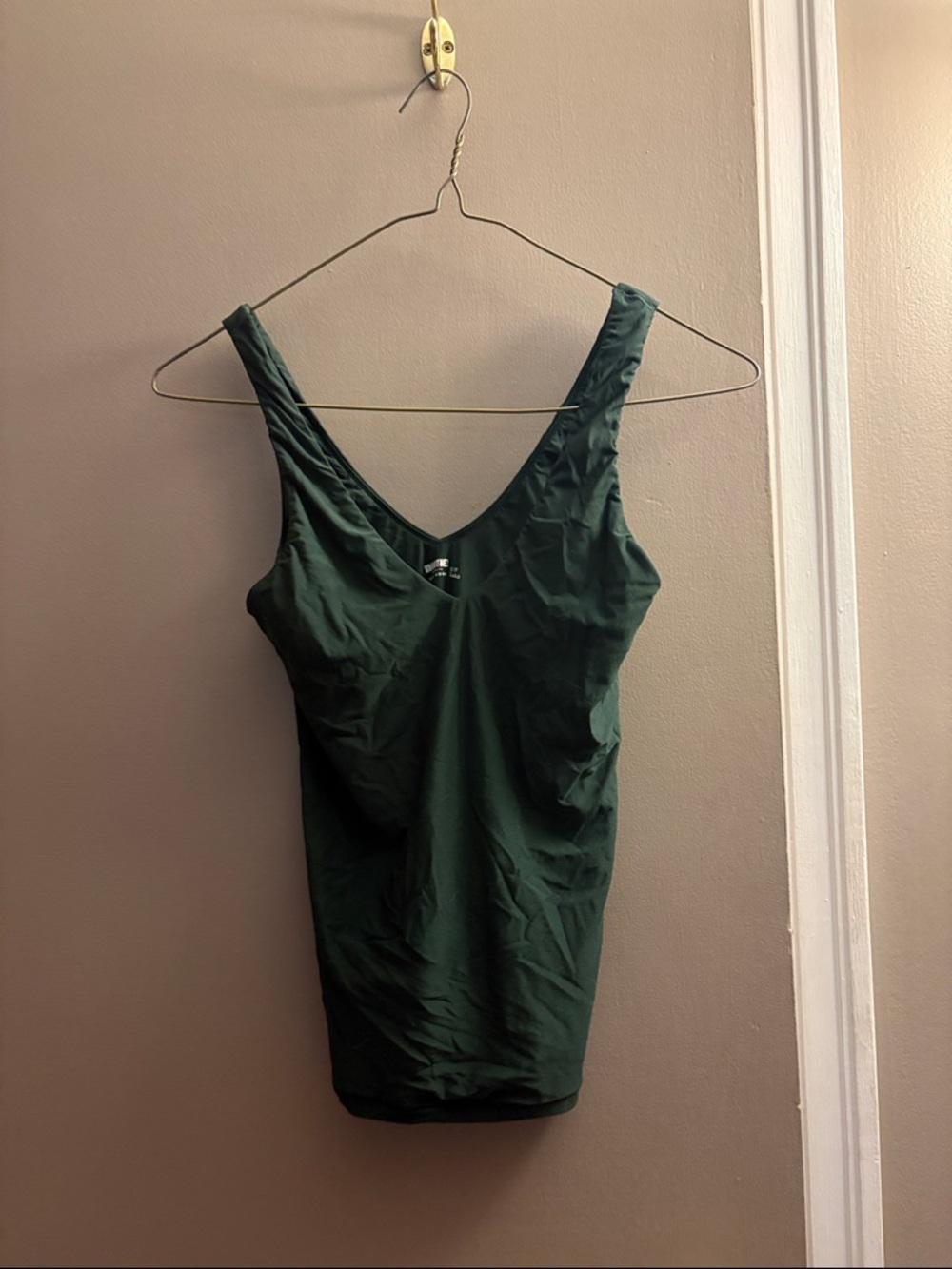 aerie Smoothez Forest Green V-Neck Tank Top XS